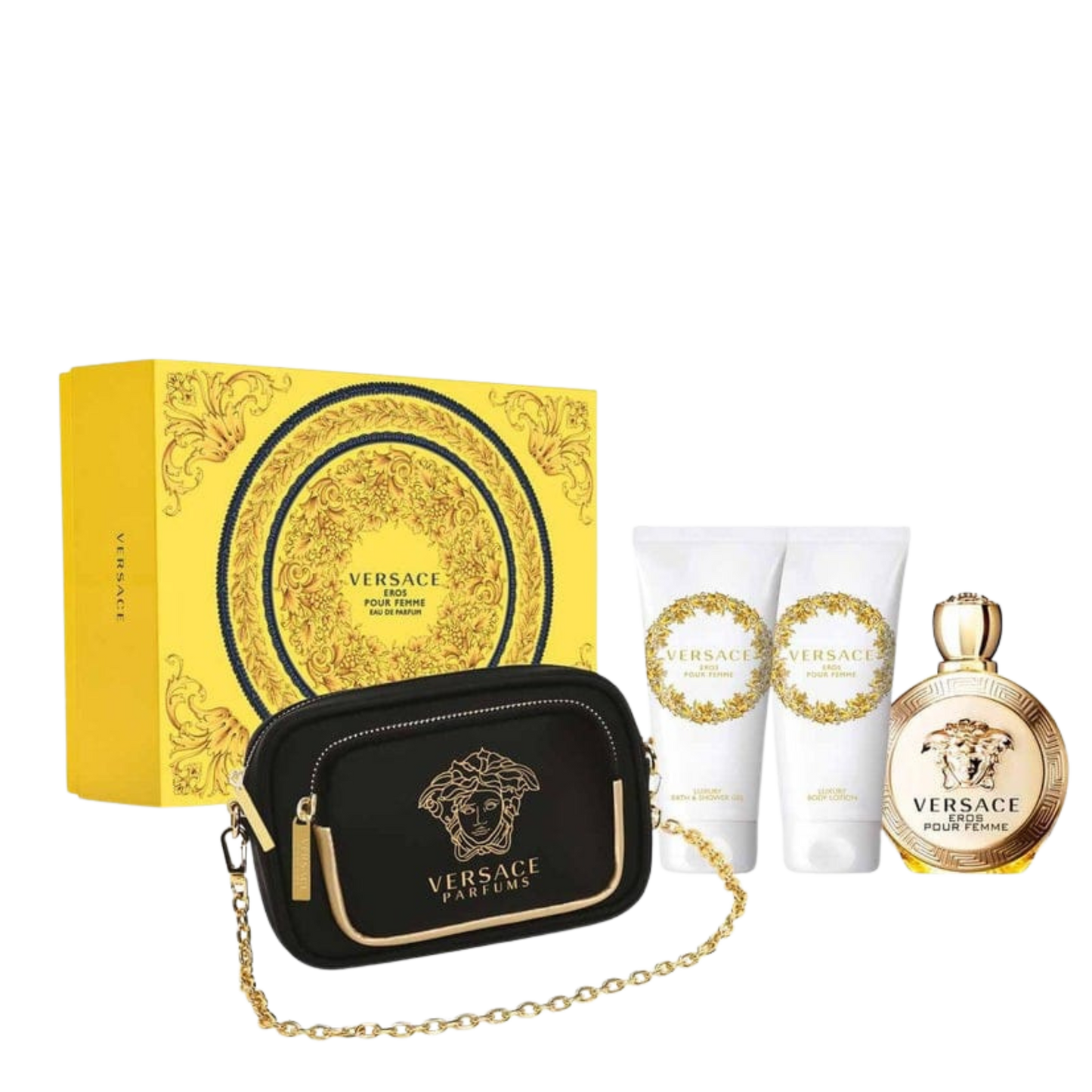 Versace Eros Eau De Parfum Gift Set For Her 4 Pieces