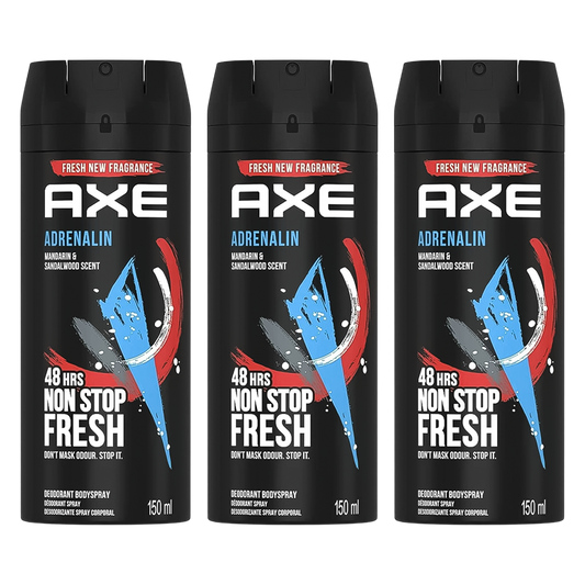 Axe Adrenalin 48H Non Stop Fresh Spray Deodorant For Him - Pack Of 3
