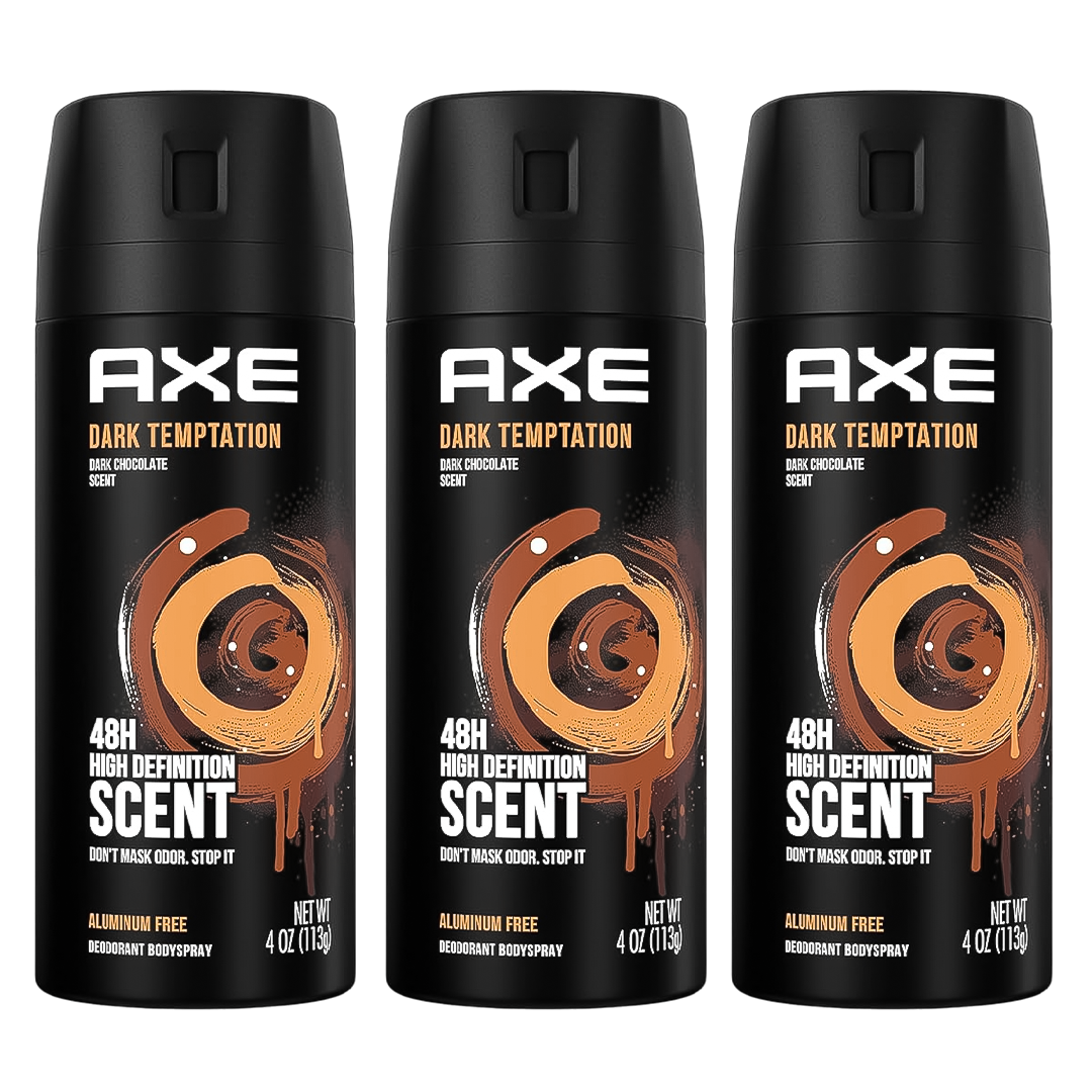 Axe Dark Temptation 48H High Definition Scent Spray Deodorant For Him - Pack Of 3