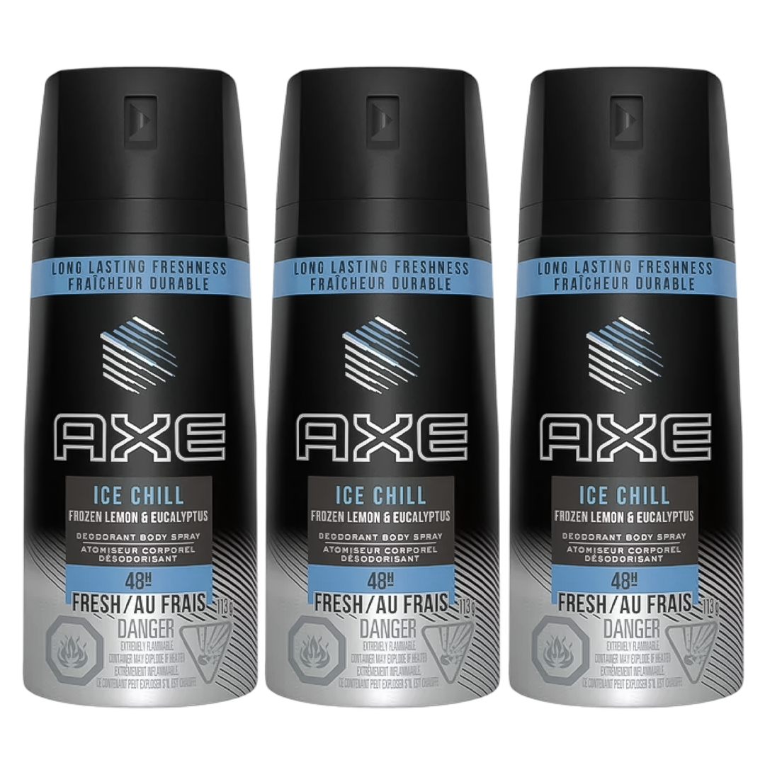 Axe Ice Chill 48H Spray Deodorant For Him - Pack Of 3