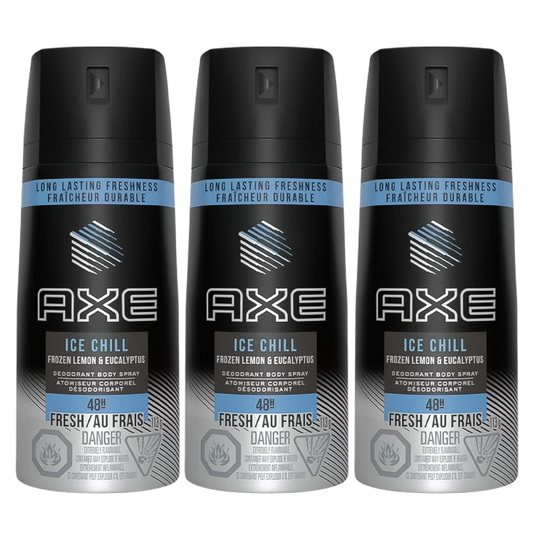 Axe Ice Chill 48H Spray Deodorant For Him - Pack Of 3