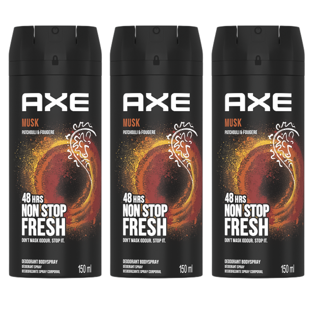 Axe Musk 48H Non Stop Fresh Spray Deodorant For Him - Pack Of 3