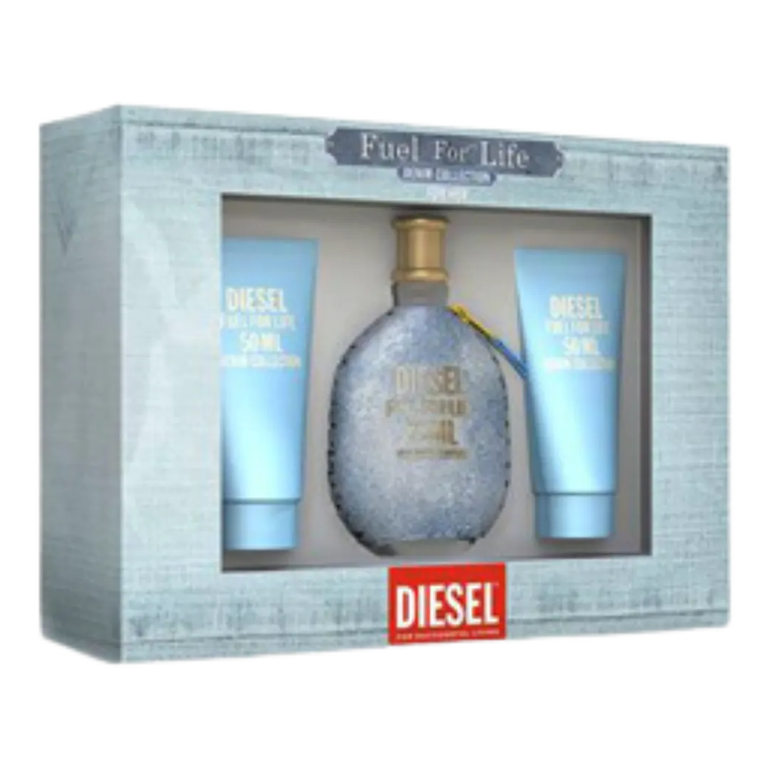 Diesel Fuel For Life Denim Collection Eau De Toilette Women's Gift Set - 3Pcs