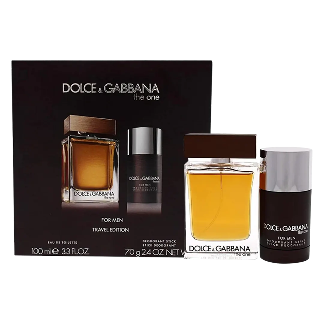 Dolce & Gabbana The One Travel Edition Eau De Toilette Men's Gift Set - 2Pcs