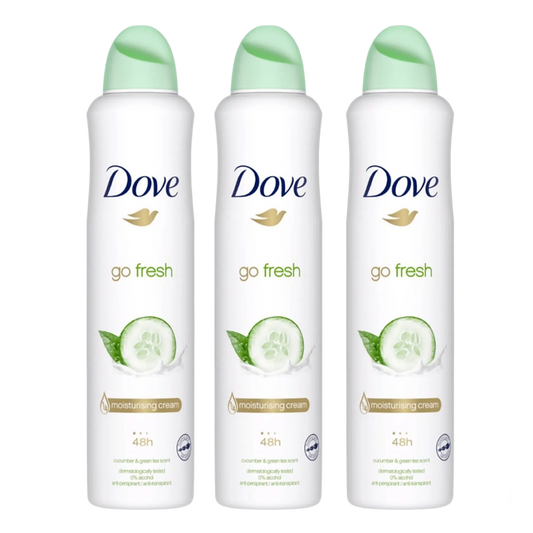 Dove Go Fresh Cucumber & Green Tea 48H Anti-Perspirant Spray Deodorant For Her - Pack Of 3