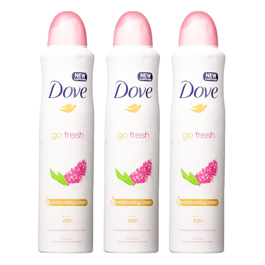 Dove Go Fresh Pomegranate & Lemon Verbena 48H Anti-Perspirant Spray Deodorant For Her - Pack Of 3