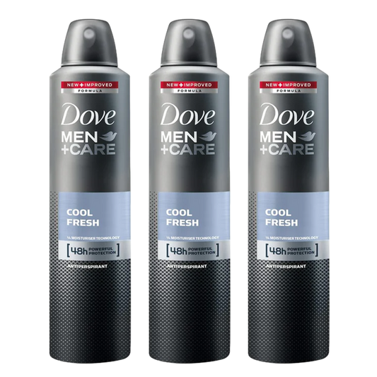 Dove Men + Care Cool Fresh 48H Anti-Perspirant Spray Deodorant For Him - Pack Of 3