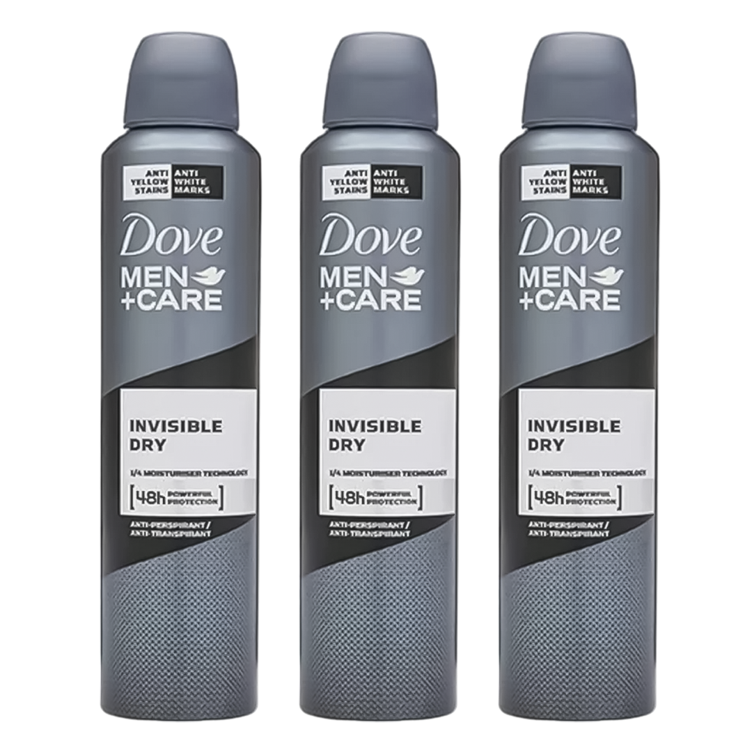 Dove Men + Care Invisible Dry 48H Anti-Perspirant Spray Deodorant For Him - Pack Of 3