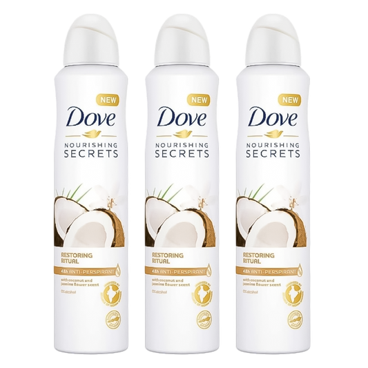 Dove Nourishing Secrets Coconut & Jasmine Flower 48H Anti-Perspirant Spray Deodorant For Her - Pack Of 3