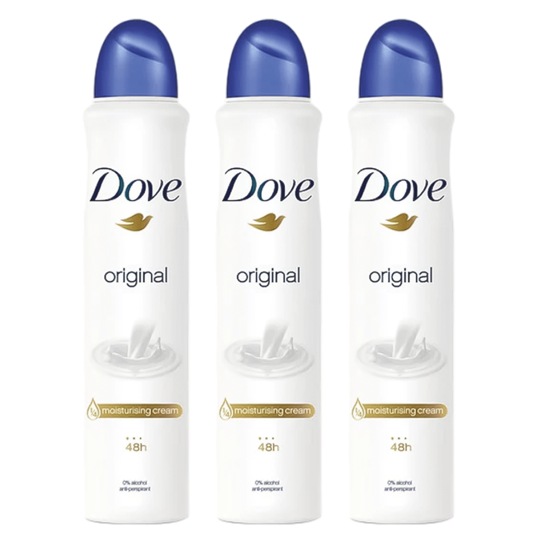 Dove Original 48H Anti-Perspirant Spray Deodorant For Her - Pack Of 3