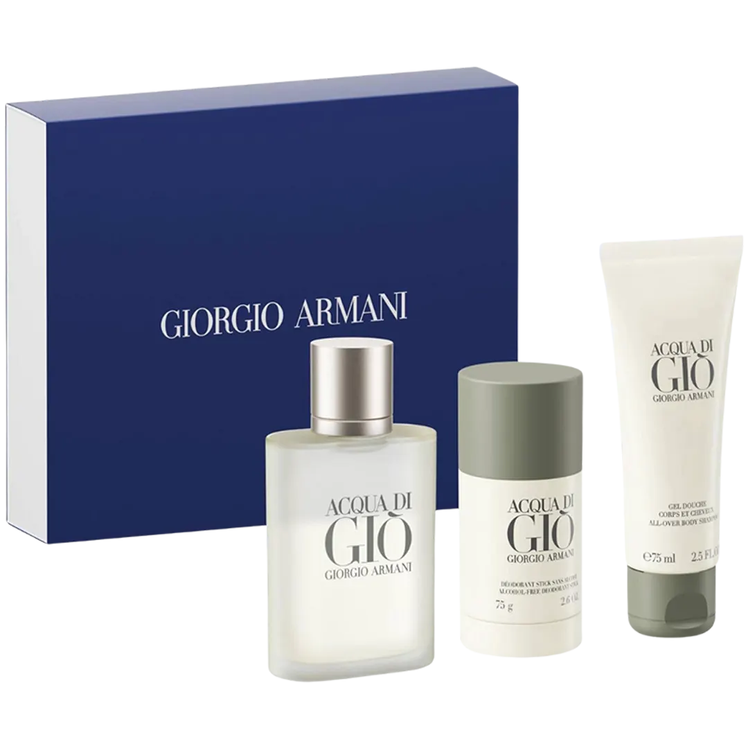 Giorgio Armani Acqua Di Gio Eau De Toilette Men's Gift Set - 3Pcs