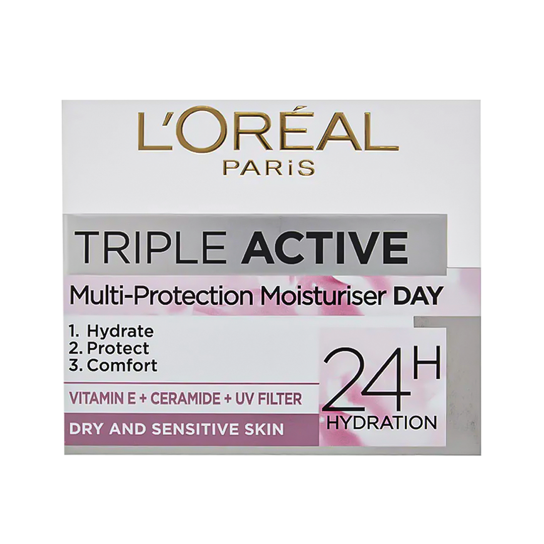 L'Oreal Paris Triple Active Multi-Protection Skin Moisturizer - 50ml