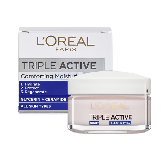 L'oreal Triple Active 24Hr Comforting Moisturiser Night Cream - 50ml