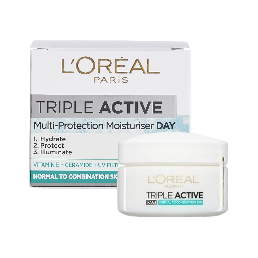 L'oreal Triple Active 24Hr Hydrating Moisturiser Day Cream - 50ml