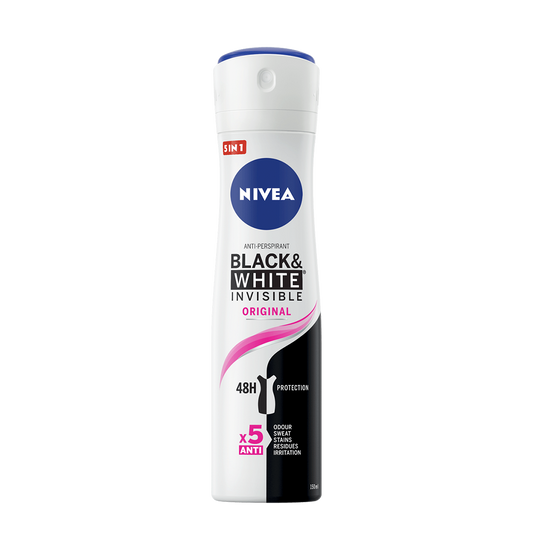 Nivea Invisible Black & White Original Spray Deodorant - 150ml