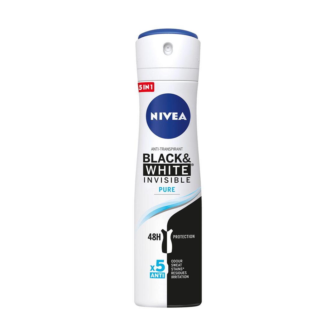 Nivea Black & White Invisible Pure Spray Deodorant - 150ml